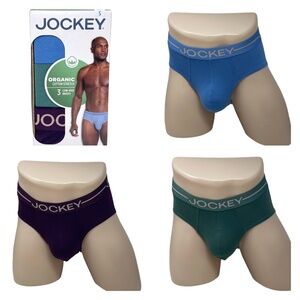 Jockey 3 Pack Organic Cotton Stretch Brief Low Rise Men's Underwear 009534/328